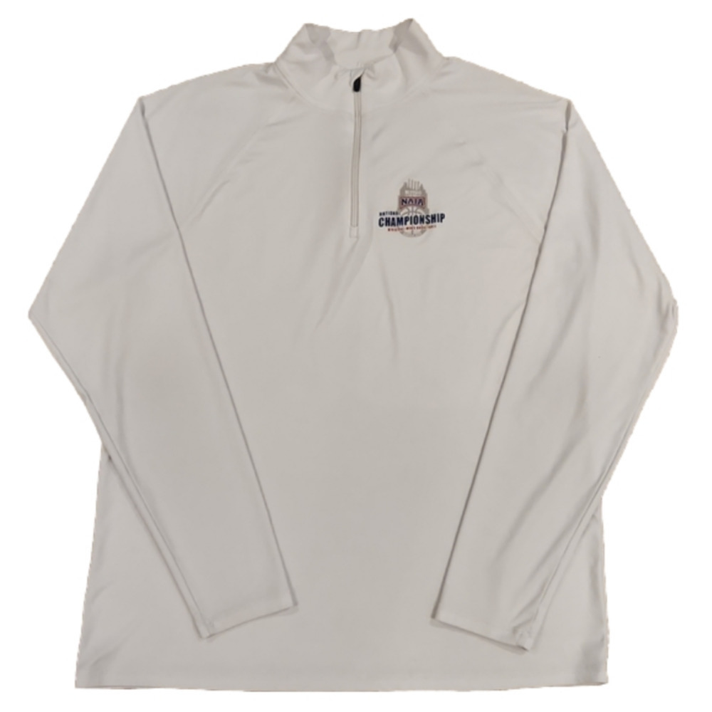 ALO white NAIA national championship pullover jacket
